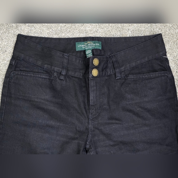 Nwot - Lauren Ralph Lauren LRL Jeans Co. Women’s Black Petite 4P Denim Jeans - Picture 3 of 3
